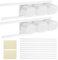 10 organizadores de yogur para nevera con 120 calcomanías adhesivas de 120 puntos, montaje en ancho, soporte deslizante de PVC, soporte deslizante para nevera, 30 x 1,2 x 0,58 cm, organizador