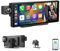 Sunweyer 10.26'' Portatile Estéreo para Coche, Monitor para Bebé, Cámara para Asiento Trasero, Pantalla Inalámbrica CarPlay, Android Auto, 3 Cámaras, DVR, Navegación, Bluetooth, Transmisor FM, 1080P
