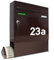 AL Briefkastensysteme Briefkasten mit Hausnummer braun RAL 8017 - Basic 1er Briefkasten mit Zeitungsfach und Namensschild wetterfest Din A4 - Postkasten mit Hausnummernschild personalisiert