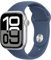 Apple Watch Series 10 GPS + Cellular Smartwatch con Caja de Aluminio Plata de 42 mm y Correa Deportiva Azul Denim - Talla M/L. Monitor de entreno, App ECG, Pantalla Retina Siempre Activa