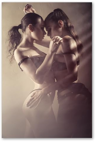 Postereck - 3150 - Lesbisches Paar, Erotik Frau Sexy Nackt Lust - Erotisch Sexy Nackt Wandposter Fotoposter Bilder Wandbild Wandbilder - Poster - DIN A4-21,0 cm x 29,7 cm