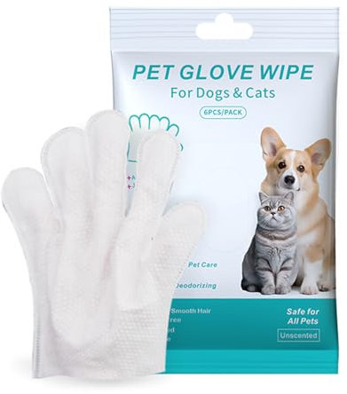 12pcs Dry Cleaning Gloves For Dogs Dog Cleaning Gloves Dog Cleaning Gloves Cat Wipes Cleaning Fur Cat Cleaning Wipes Suitable For Traveling A Quick And Easy Bathroom Replacement (A Bag Of 6 Pieces)