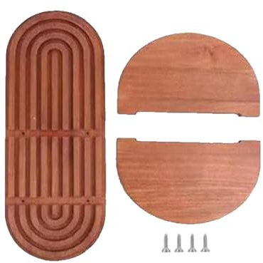 Gralara Holzregal mit Zwei Ablagen zur Anbringung an der, Braun