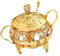 Milageto Sugar Bowl with Lid and Spoon,Sugar Container,Vintage,Canister Decorative Seasoning Jar Storage Jar for Party Kitchen Home