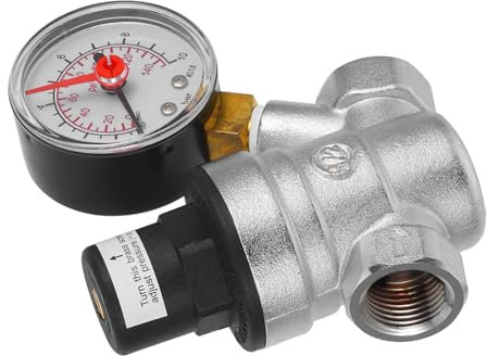 DIYEAH Regolatore Pressione Acqua Regolabile Cromato per Camper e Irrigazione Resistente Alla Corrosione e Facile da Installare per Idrici Variabili