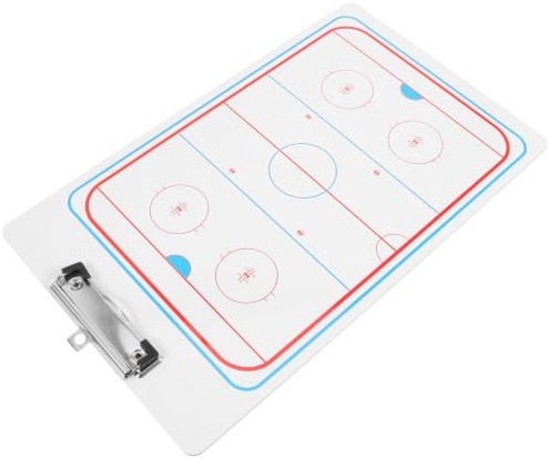 OFFSCH Tragbares und Wiederverwendbares Tischhockey Brettspiel aus PVC als Taktische Tafel für Eishockey Coaches dem Spielfeld und Training