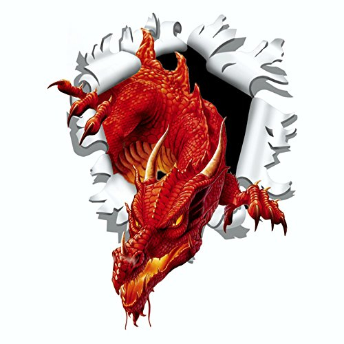 Aufkleber Einschussloch, 100 mm, Motiv Drache