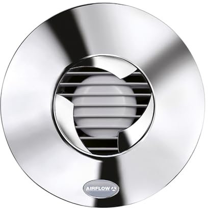 Airflow iCON 15 Fan Cover in Elegant Chrome – Premium Designer Finish for Modern Bathrooms – Instantly Upgrade Your Extractor Fan Look – Compatible with iCON 15