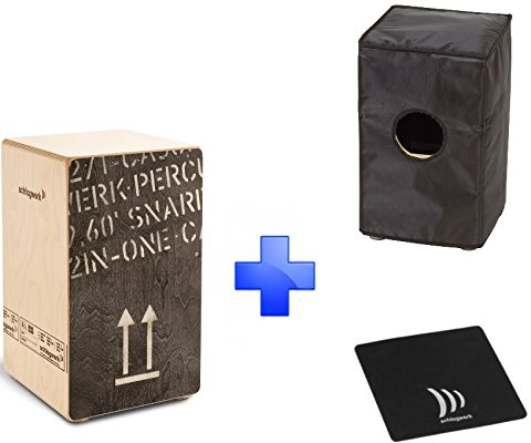 Schlagwerk CP 404 BLK 2inOne Snare Cajon Large + Schlagwerk SP20 + Schlagwerk CO1 Cajon Cover Music-Town Bundle