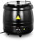 Royal Catering Soupière électrique Professionnelle RCST-10BB (10 litres, 400 W, 35-80 °C, Boîtier Noir, Cuve Amovible Et Couvercle en INOX)