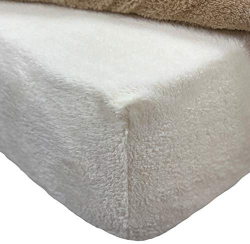 Brentfords Teddy Fleece Fitted Sheet Thermal Warm Soft Luxury Cosy Bedding, Cream Ivory, Double BDFSTPLCR02
