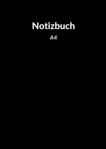 Notizbuch A4: Notizbuch Dotted - Notizbuch Schwarz mit 400 Seiten zur Beschriftung | Notizbuch gepunktet