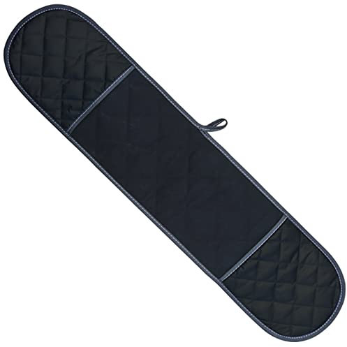 Gant de cuisine double en coton épais résistant à la chaleur - Gants de protection pour gants de cuisine, maniques de cuisine et de cuisson - Noir