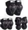 molti Schonerset Protektoren InlineSkates Schutzausrüstung inkl. Tragebeutel Schoner Set H200 (M, Schwarz)
