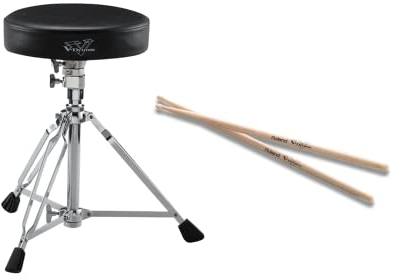 ROLAND DAP-2X V-Drums Zubehör-Set | Komfortabler Hocker und hochwertige Drumsticks für V-Drummer | Robust | Anpassbare Höhe | Perfekt für Einsteiger & intensive Drum-Sessions