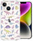 CAROKI for iPhone 14 Clear Case, [Anti-Yellowing] with Colored Dinosaur Pattern Clear Case Bumper Protective Shockproof Soft Silicon Cover Case for iPhone 14 6.1 2022-Colored Dinosaur