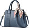 NICOLE & DORIS Damen Handtasche Modern Schultertaschen PU Leder Henkeltasche Elegante Frauen Umhängetasche Satchel Handtasche Shopper Tote Bag mit Seidentuch Blau