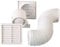 Everything Ventilation Bathroom Extractor Fan Kit | 15W In-Line Duct Fan with PVC Ducting & 2 Fixed Louver Grills with Electronic Adjustable Timer - IPX2 Rating: 100mm / 4