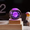 Zoomarlous 3D Kristallkugel Nachtlicht, USB 3D Sternenhimmel Kristallkugel Nachtlicht Kreative Nachtszene Astronomie LED Ball Lampe Mit Holzsockel, Sternenhimmel Kugellicht