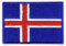 Aufnäher Flagge Islands, klein, bestickt