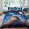 POCHY Niedlicher Igel Bettwäsche Set Kinder Mikrofaser Bettbezüge 3D Gedruckt Bettbezug 3 Teilig Mit ReißVerschluss,Soft Bettwaren King（220x240cm）