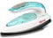 Girmi ST04 Ferro da stiro da viaggio, 1000 W, Piastra Ceramica, Doppio voltaggio 120V/240V, Colpo Vapore 6-15 g/min, Capacità 70 cc, Impugnatura pieghevole, Comodo da mettere in valigia, Azzuro