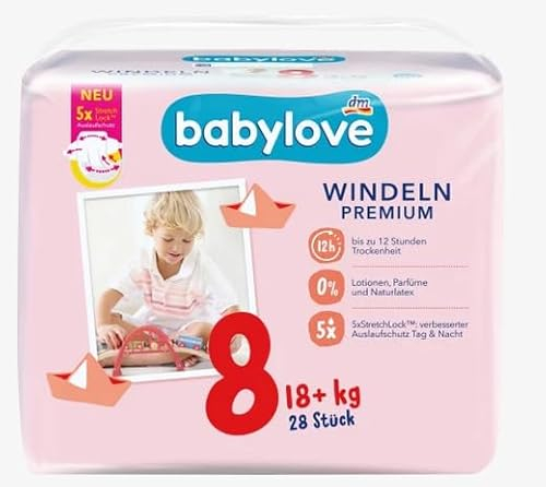 babylove Windeln Premium Gr. 8 18+ kg, 28 Stück