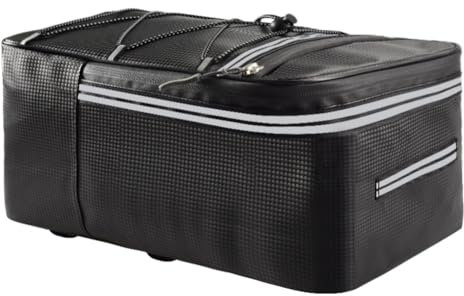 Giyofom Fahrrad-Kofferraumtasche, Fahrrad-Hecktasche, Wasserabweisende Fahrradträgertasche mit Wasserdichtem Regenschutz, Radfahren, Bikepacking, 15 L