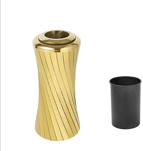Papelera de cocina Papelera de reciclaje Papelera de acero inoxidable Contenedor de clasificación en espiral Organizador para exteriores para patios de hoteles Cocina 4 colores Papelera de basura par