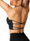 Crewhpo Neckholder-BH Rückenfrei Damen Ohne Bügel Sport BH für Frauen Cross Back Sports Bustier Mit Polstern Nahtlose Sport-BHS Sexy für Yoga Fitness Pilates Gym Schwarz S