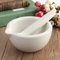 HiyyFloy Mini Ensemble De Mortier Pilon en Porcelaine, Broyeur D'herbes en Porcelaine, Bol De Broyage, Bol De Mélange De Cuisine pour Assaisonnements, Sésame, Herbes, Médicaments
