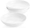WishDeco White Pasta Bowls Set of 4, Porcelain Salad Bowls 1100ml / 37oz, Wide and Shallow Serving Bowl 23cm / 9 inch, Large Pasta Plates, Serving Dishes for Soup, Dinner, Microwave Safe
