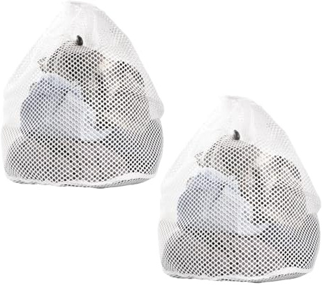 2 Pcs Net Laundry Bags, Drawstring Mesh Laundry Bag, Reusable Delicate Laundrys Bag for Washing Machine, Delicates, Bra, Socks, Baby Clothes, Durable Washing Machine Bag, 60x80cm