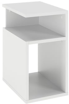 Vicco Nachttisch Elios, Weiß, 25 x 45.3 cm | zur Ablage von Alltagsgegenständen und Lampen geeignet