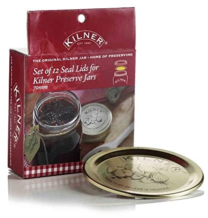 Kilner Preserve Sealing Discs 7cm (Pack of 12) Replacement Tin Sealing Discs for 0.25L, 0.5L, and 1L Kilner Preserving Jars Airtight and Leak Proof