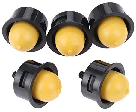 Hicello 5Pcs New Carburetor Primer Bulbs Assembly for Lawnmower Engine Replacement Yellow lawnmower fuel primer bulb fits for B&Q