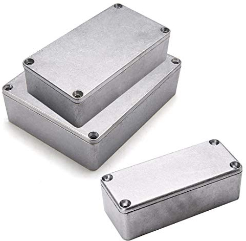Supertool Aluminium-Druckguss, wasserdicht, Elektronik-Projektgehäuse für externe Stromversorgung, 1 Stück (1Pcs-1590G 100 x 50 x 26 mm)