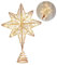 Yardwe Weihnachtsbaumspitze aus Metall, 11,8 cm, für Weihnachtsbaum, Dekoration, Party-Dekoration (Roségold)