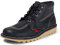 Kickers Unisex Kick Hi Classic Ankle Boots | Extra Comfortable | Added Durability | Premium Quality, Black/White, 10.5 UK