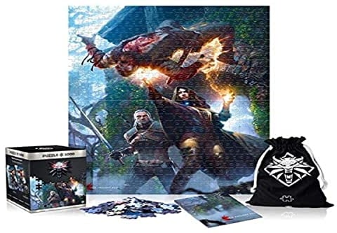 The Witcher 3: Wild Hunt Yennefer | Puzzle 1000 Teile | inkl. Poster und Tasche | 68 x 48 cm | Videospiel | Puzzle für Erwachsene und Jugendliche | für Weihnachten und Geschenke | Dekoration