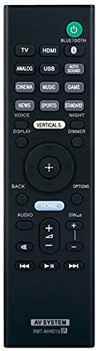 RMT-AH401U Replace Soundbar Remote Control fit for Sony Sound Bar Speaker System HT-XF9000 HT-X9000F HT-Z9F HTXF9000 HTX9000F HTZ9F