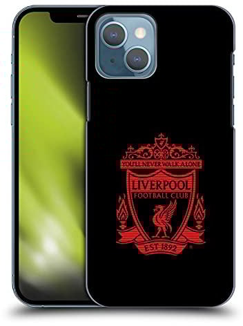 Head Case Designs Officially Licensed Liverpool Football Club Black 1 Crest 2 Hard Back Case Compatible With Apple iPhone 13