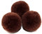 Duories Pompons zum Basteln,10 Stück 40mm Bunte Bommeln Bälle,Pom Poms für Kunsthandwerk,Pompons Bälle für Ostern,Weihnachten,Bunte Pompons für DIY Basteln Tischdekoration Geburtstagsdeko,Braun