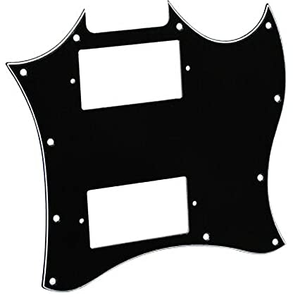 ZYWUOY Gitarren-Pickguard Vollgesichts-Schlagbrett für SG G-310 Schlagplatte für SG Style Gitarren Drei Schichten Nicht Porös Schwarz