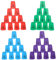yeesport Sport Stacking Cups, 48pcs Sports Stacking Cups Sport Training Games for Travel Party Challenge Competition Gift for Kids and Adults (Blue+Green+Red+Purple)
