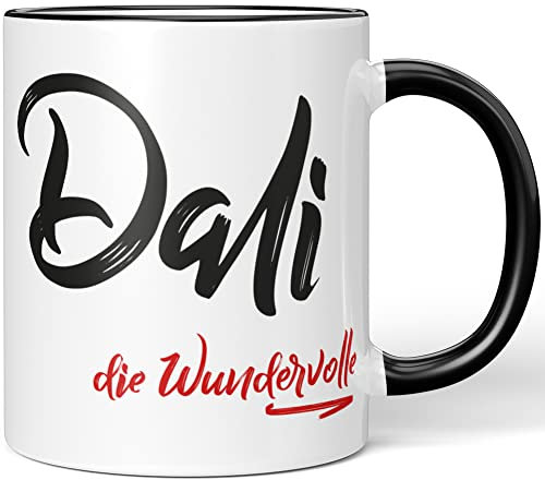 JUNIWORDS Tasse, Dali, die Wundervolle, Schwarz (5222773)