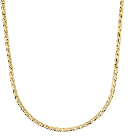 s.Oliver Halskette Edelstahl Damen Halsschmuck, 42+3 cm, Gold, Kommt in Schmuck Geschenk Box, 2035761
