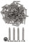 NASHRIO Lot de 100 vis autotaraudeuses en acier inoxydable 304 (M3 x 16)