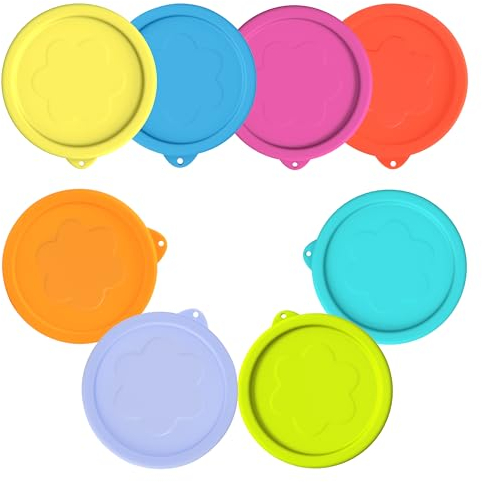 VIOTIIN 2 Cup Silicone Replacement Lids Storage Cover for Pyrex 7200-PC and Anchor Hocking Glass Bowls (Container not Included) 8 Pack Microwave, Dishwasher and Freezer Safe