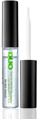 DUO Brush on Strip lash Adhésive by SHECOS- Blanc (Clear) Colle Faux Cils Transparente, Colle Adhésive Imperméable Pour Faux Cils - Séchage Instantané, Colle Cils, Longue Durée, Colle Cils, 5g